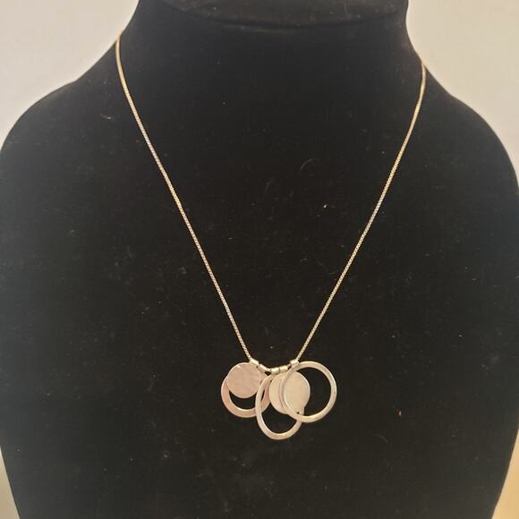 Silpada Sterling Silver .925 Vintage 5 Circle‎ Most Clever Necklace N2911 - Picture 1 of 6